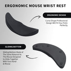 Ergonomic Mouse Wrist Rest Mouse Pads Silicon Gel Non-Slip Streamline Wrist Rest Support Mat Computer Mouse Pad for Office Gaming PC Accessories