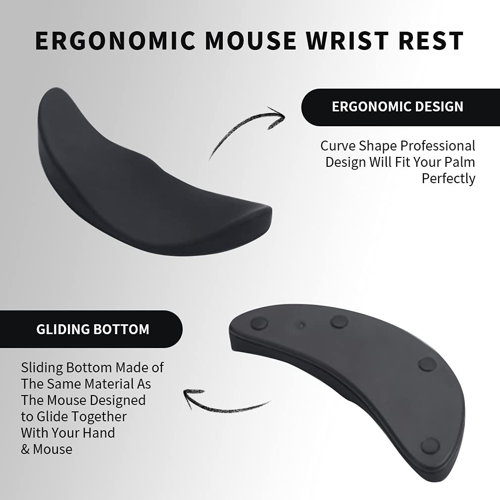 Ergonomic Mouse Wrist Rest Mouse Pads Silicon Gel Non-Slip Streamline Wrist Rest Support Mat Computer Mouse Pad for Office Gaming PC Accessories