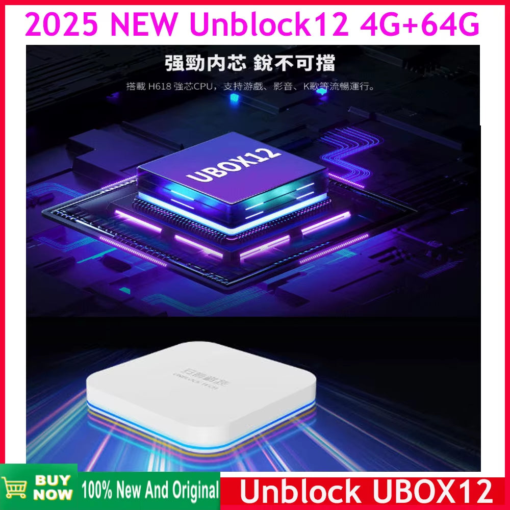 2025 Official Store Unblock Tech UBOX12 PRO Android 12.0 TV Box Hot in Korea Canada UK Austrlia Singapore Vs Evpad 11P Svi10P