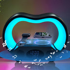2024 New 6 in 1 Smart Remote Control Bluetooth-Compatible Ambience Intelligent LED Table Lamp Multi-Function Wireless Charger Night Light Bluetooth-Compatible Speaker