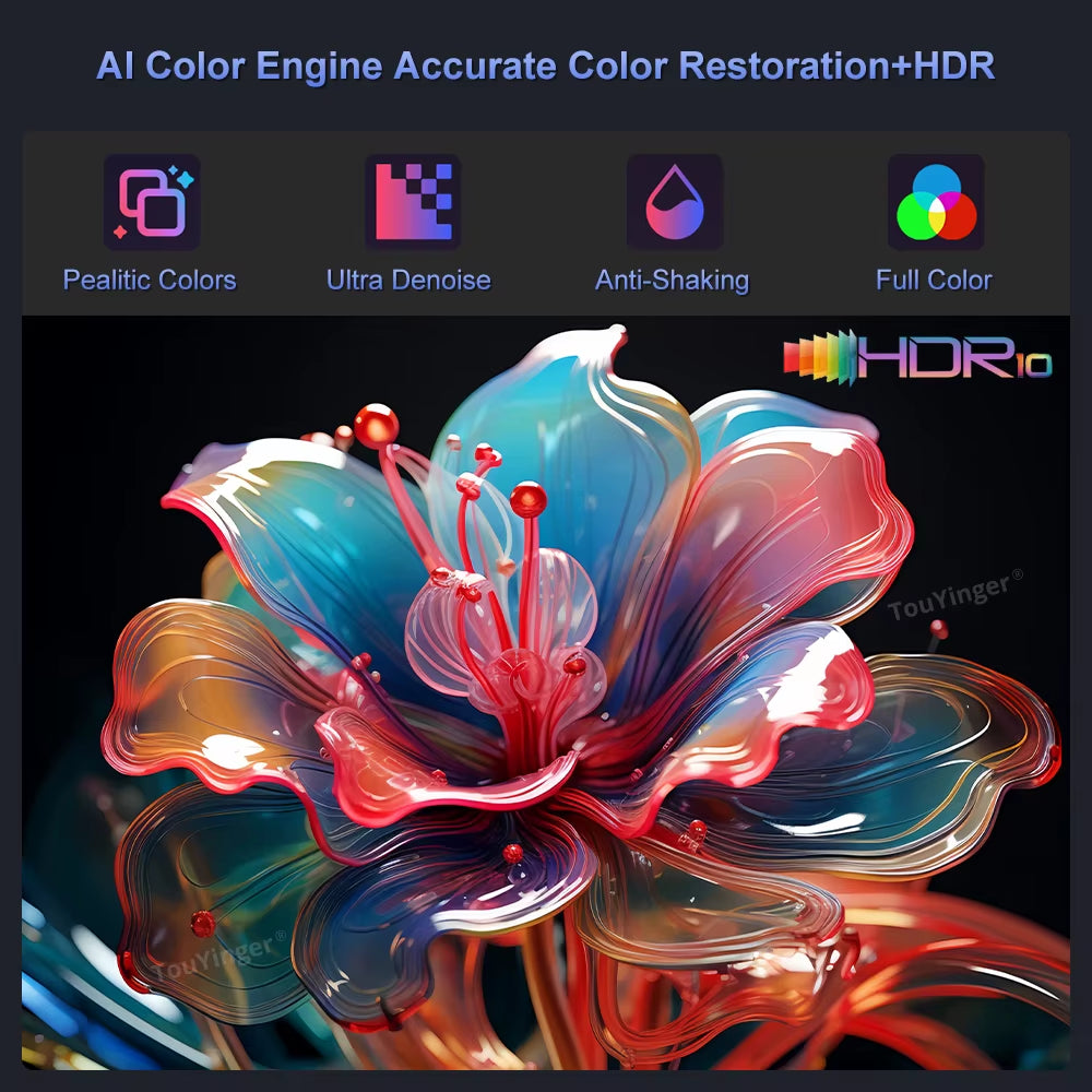 Q12W Pro 2800ANSI Full HD 4K Dual Screen Wifi Bluetooth Smart Home Theater Projector