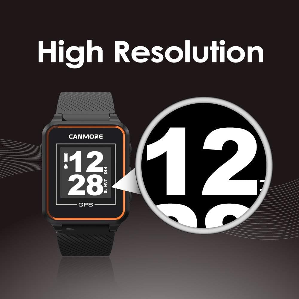 TW353 Golf GPS Watch for Men and Women, High Contrast LCD Display, Free Update over 40,000 Preloaded Courses Worldwide, Lightweight Essential Golf Accessory for Golfers, Orange