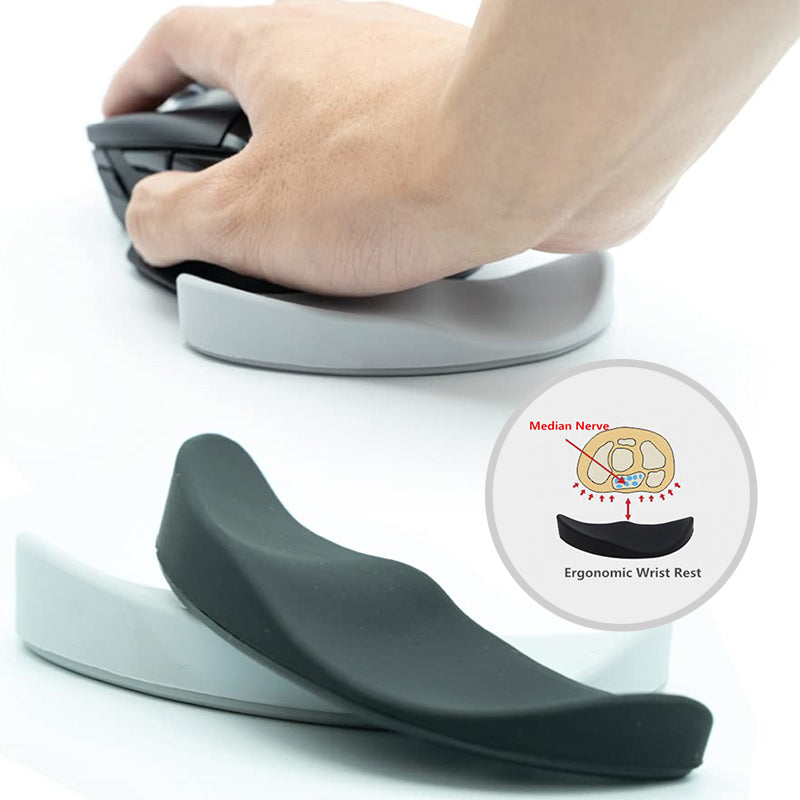 Ergonomic Mouse Wrist Rest Mouse Pads Silicon Gel Non-Slip Streamline Wrist Rest Support Mat Computer Mouse Pad for Office Gaming PC Accessories