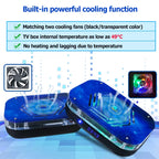 Android 11 Smart TV Box Amlogic S905X4 4K/8K HD Built-In Cooling Fan Media Player Set Top Box 2.4G/5G Wifi BT4.0 4G RAM 32G ROM